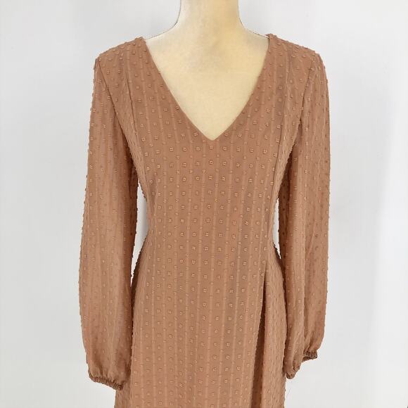 INC INTERNATIONAL CONCEPTS Shift Dress Medium Tan Beige Long Sleeve NWOT - Picture 5 of 12